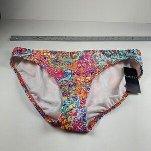 Lauren Ralph Lauren Printed Hipster Bikini Bottom Women 14 Multi Amara Patchwork